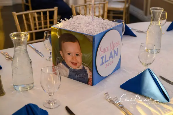 Bar Mitzvah Photo Cube Centerpiece