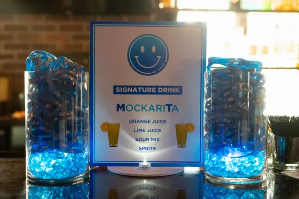 Blue Signature Drink Sign
