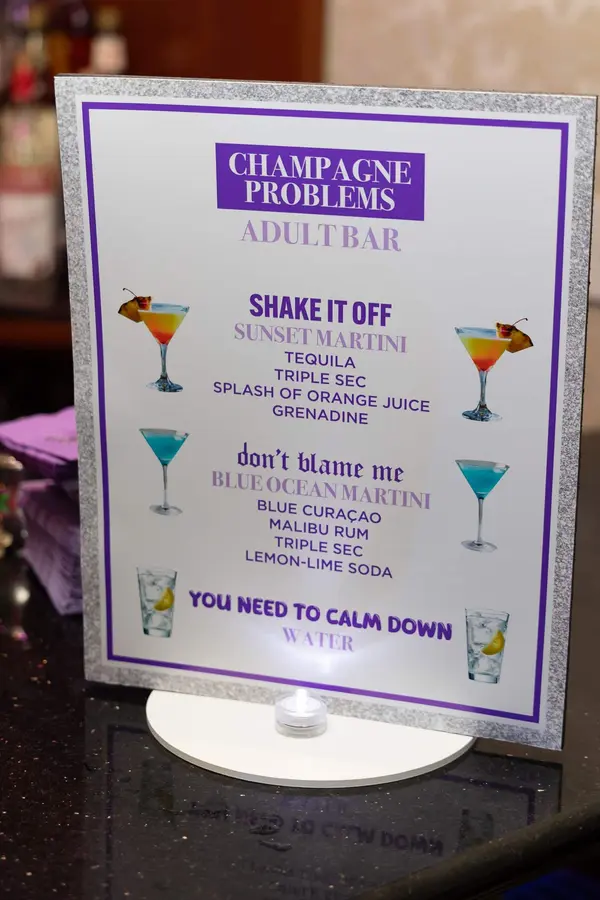 Taylor Swift Themed Drinks Sign