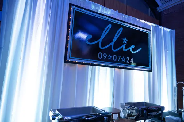 Custom Backdrop on LED Drape