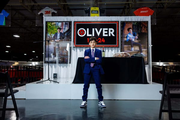 Custom Backdrop with Blow Up Photos