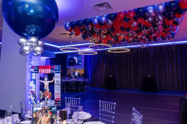 Blue and Red Loose Balloons