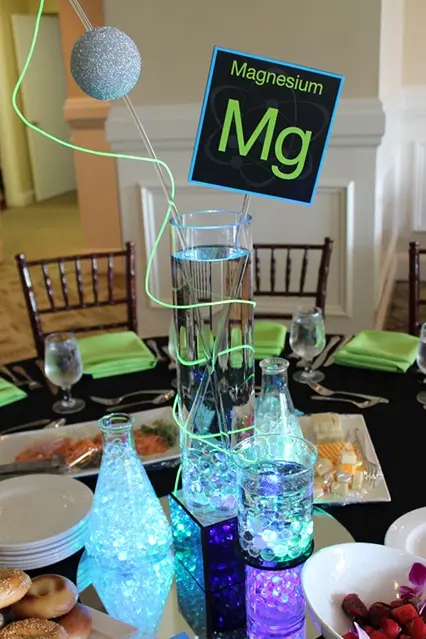 Science Lab Themed Centerpieces