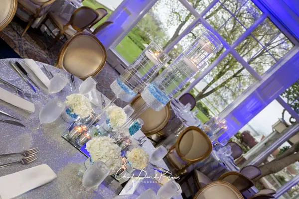 Wire Glass Cylinder Centerpiece