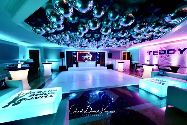 Metallic Orb Ceiling