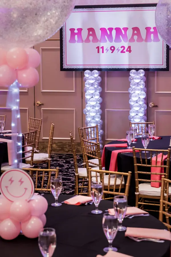 Pink Ombre Printed Bat Mitzvah Sign