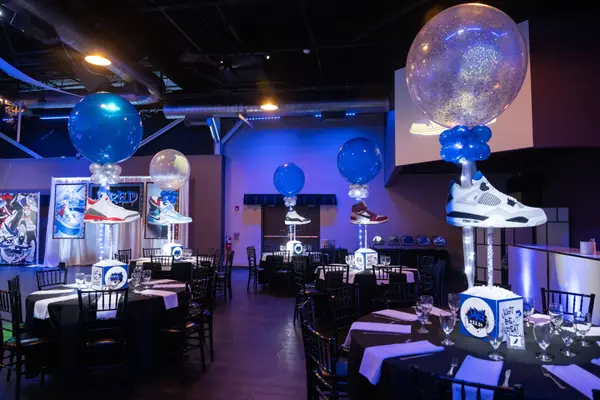 Sneaker Centerpiece with Balloon