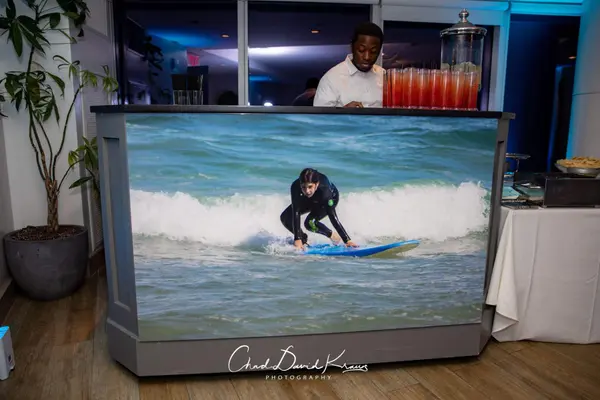 Blowup Photo on Bar