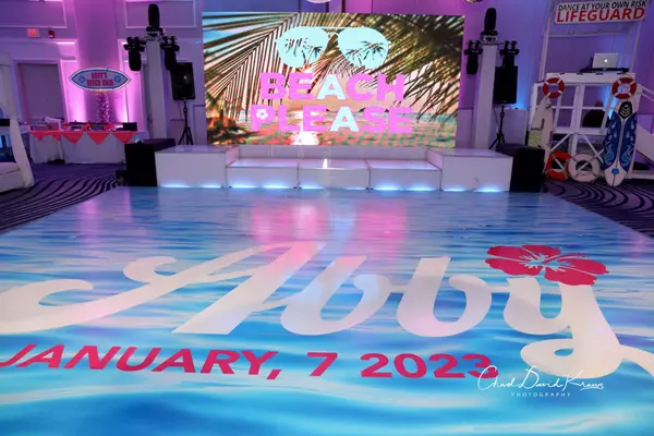 Beach Themed Dance Floor Wrap