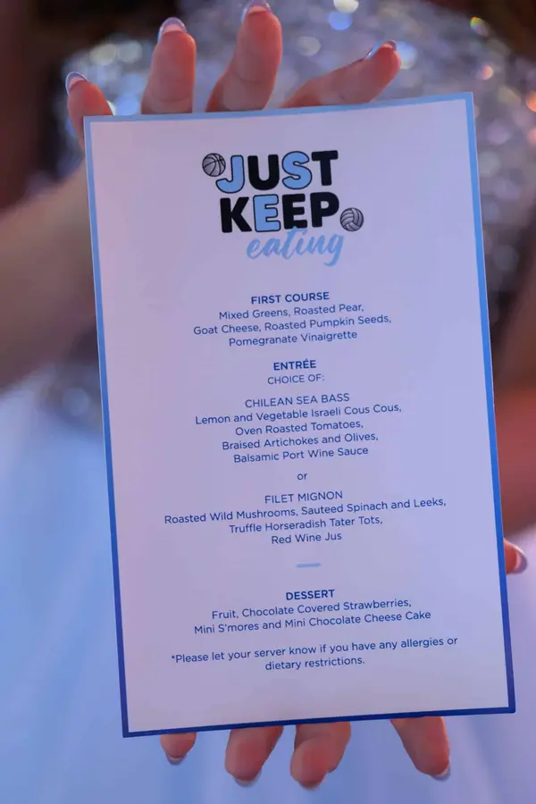 Bat Mitzvah Menu