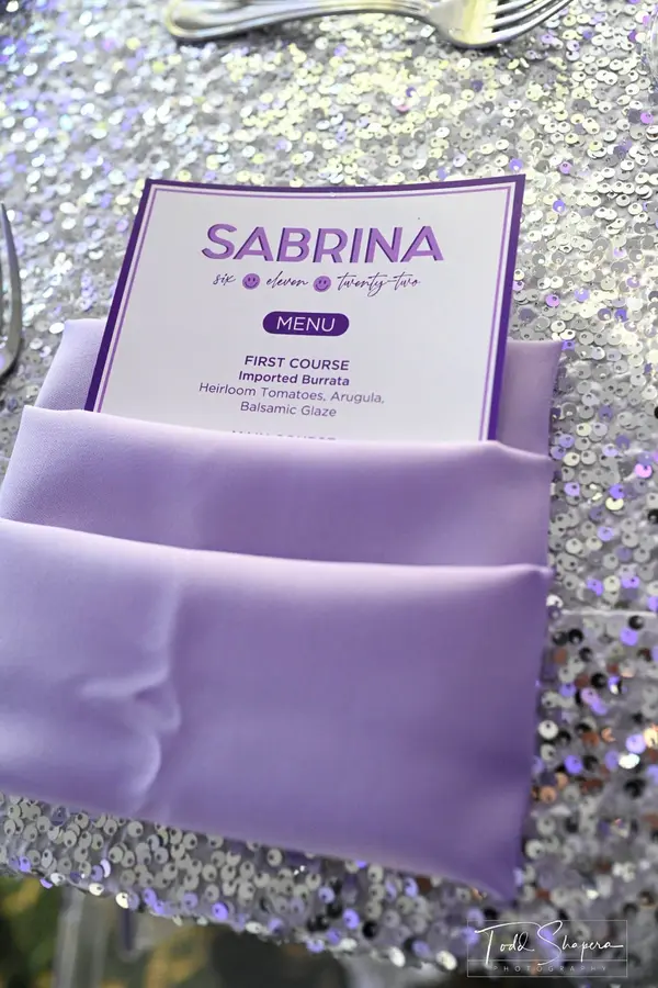 Custom Bat Mitzvah Menu