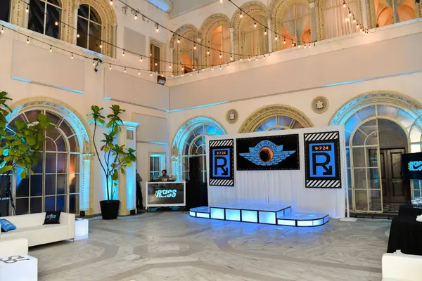 Off-White Sneaker Themed Custom Backdrop with Blowup Graphics