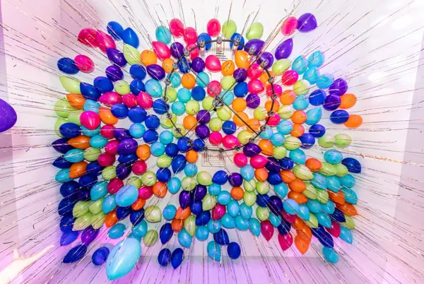 Rainbow Balloon Ceiling