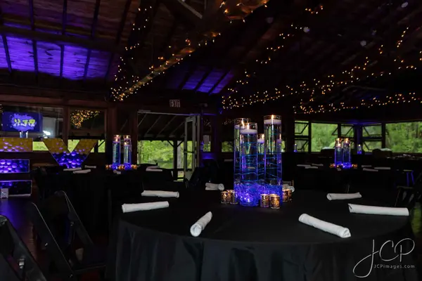 Royal Blue Wire Centerpieces