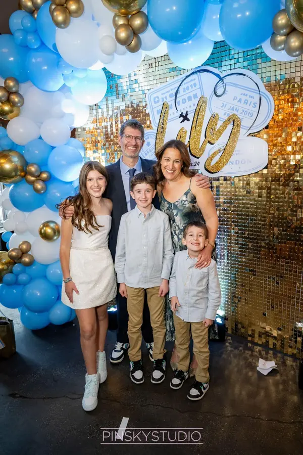 Blue and Gold Balloon Arch