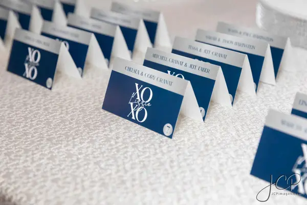 Blue and Silver Place Cards