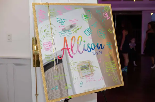 Rainbow Mirror Sign In Board