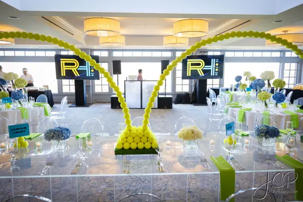 Tennis Ball Arch Centerpiece