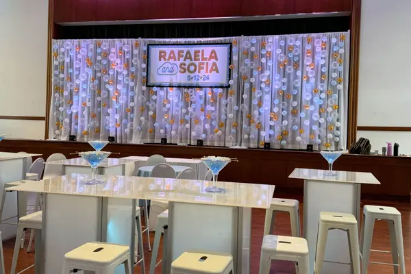 Custom Backdrop on Bubble Wall
