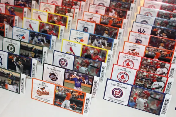 Sports Ticket Place Cards