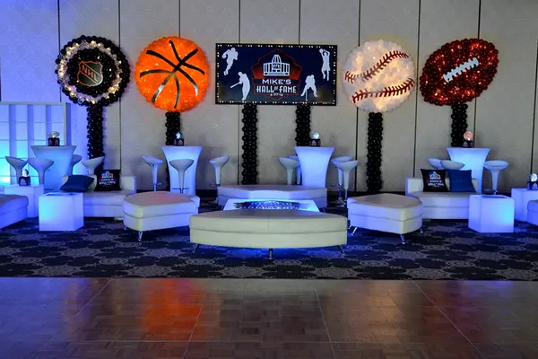 Sports Themed Lounge Decor