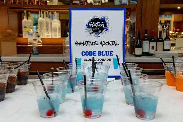 Code Blue signature mocktail sign at Greg's Bar Mitzvah