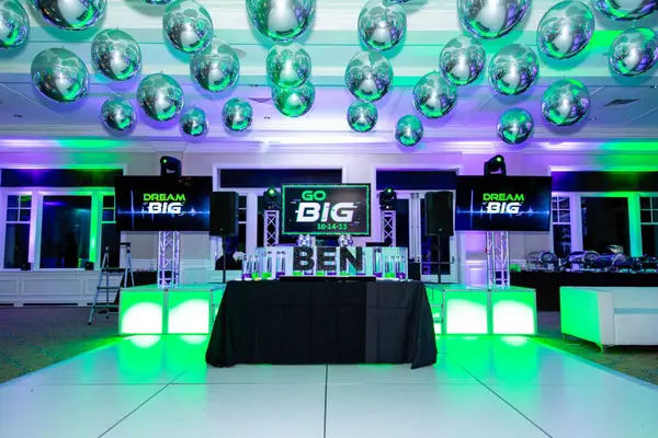Ben's Bar Mitzvah candle lighting display with Go Big LED screens