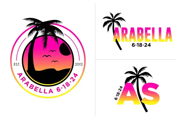 Tropical Themed Bat Mitzvah Logo