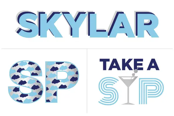 Cloud Themed Bat Mitzvah Logo