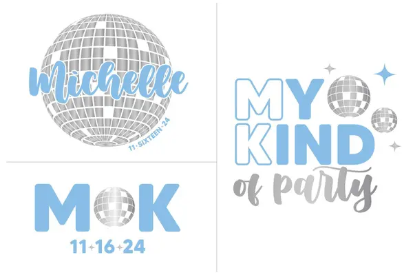 Disco Ball Themed Logo
