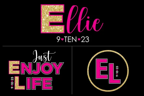 Girl Gold and Pink Logo Design