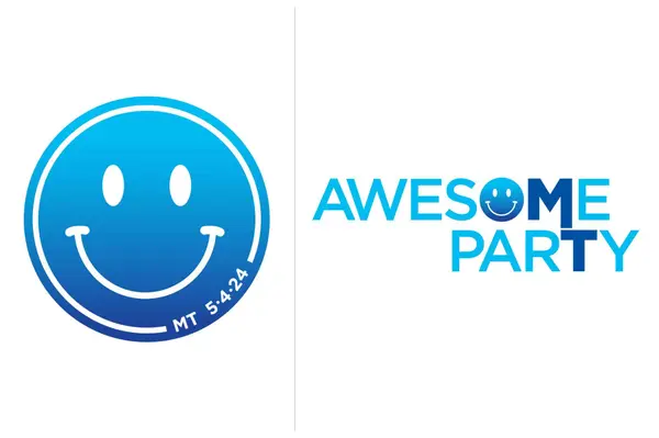 Ombre Smiley Face Logo