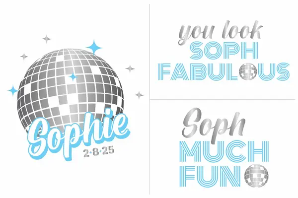 Retro Disco Ball Logo