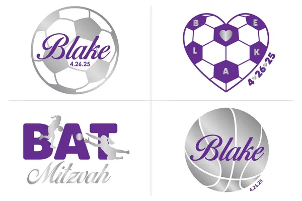 Soccer & Basketball Themed Logo Set