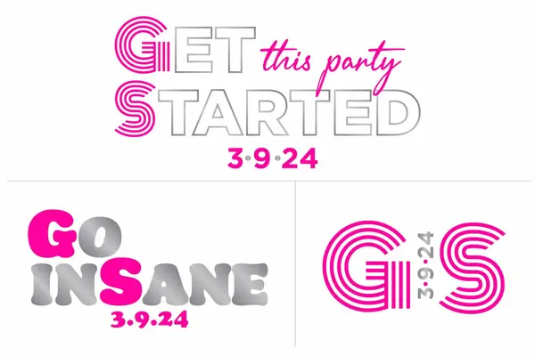 Striped Font Logo