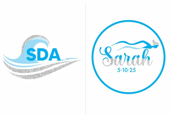 Swim Waves Bat Mitzvah Logo