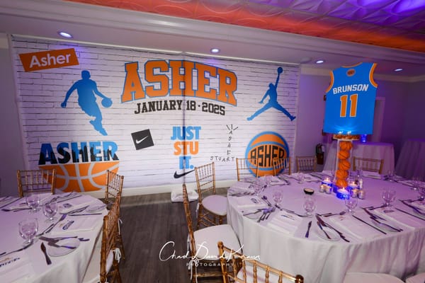 Custom Knicks Themed Sports Mural