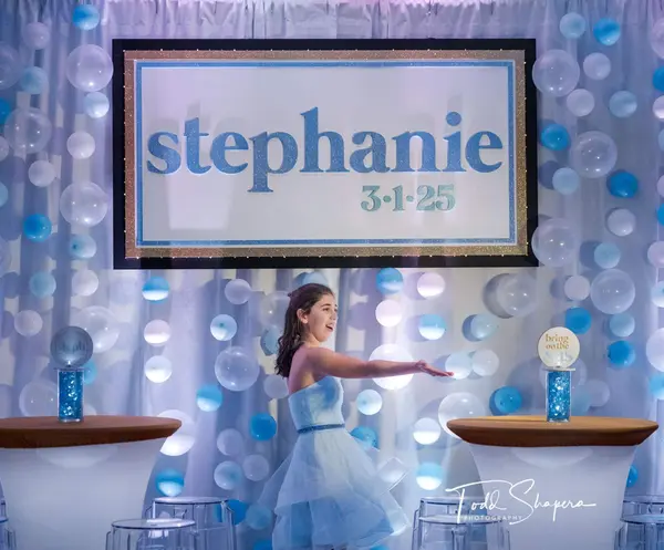 Bubble Wall Backdrop with Custom Sign