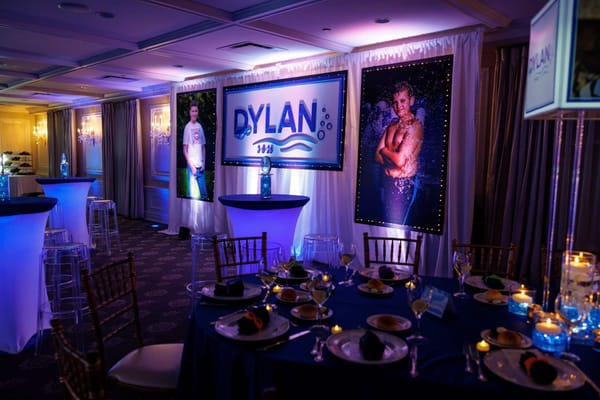 Swimming Theme Bar Mitzvah Backdrop