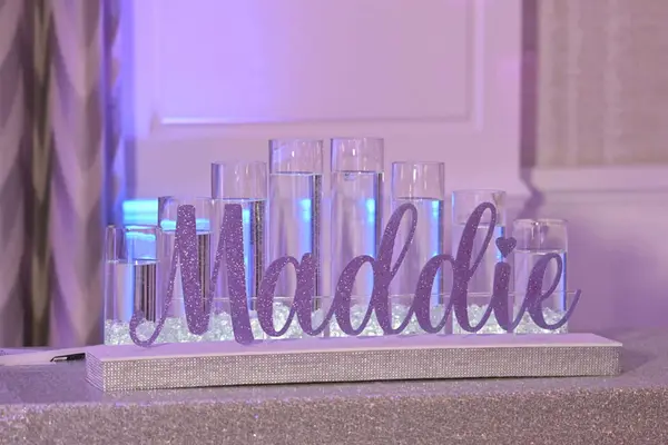 Lavender Glitter Candle Lighting