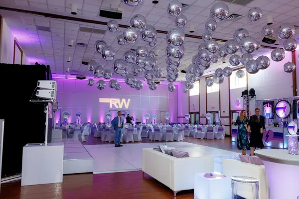 Silver Metallic Orbs Ceiling