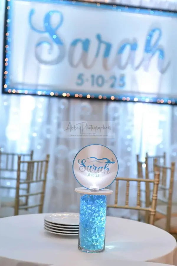 Swim Themed High Top Centerpiece