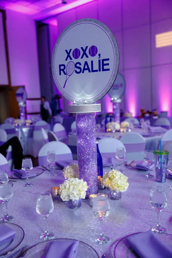 Lavender Logo Centerpiece