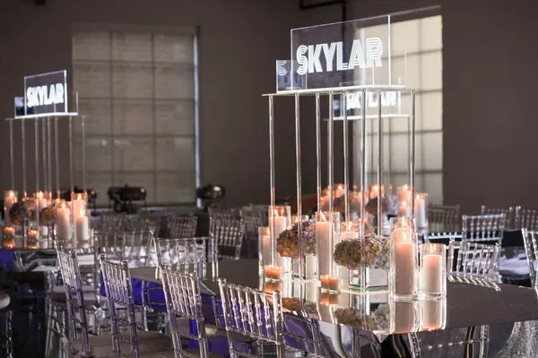 LED Name Acrylic Centerpiece
