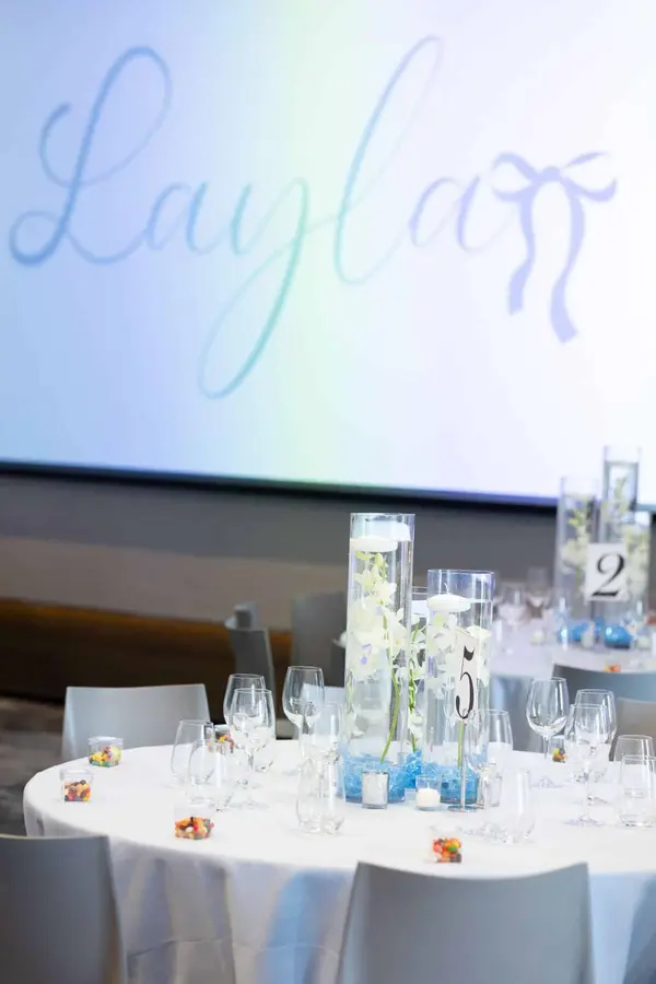 Pale Blue Orchid Centerpiece