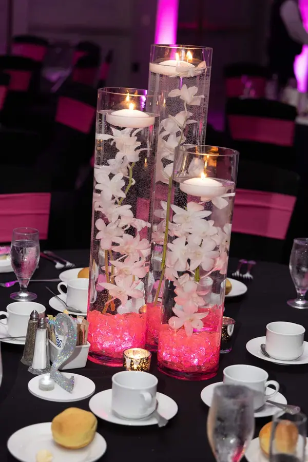 Pink LED Orchid Centerpiece