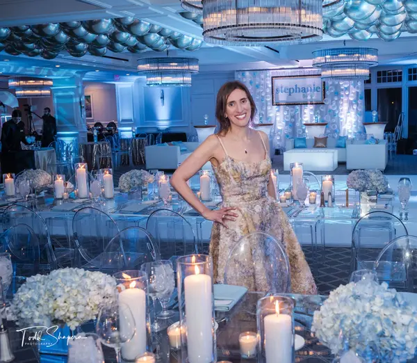 Light Blue Bat Mitzvah Decor