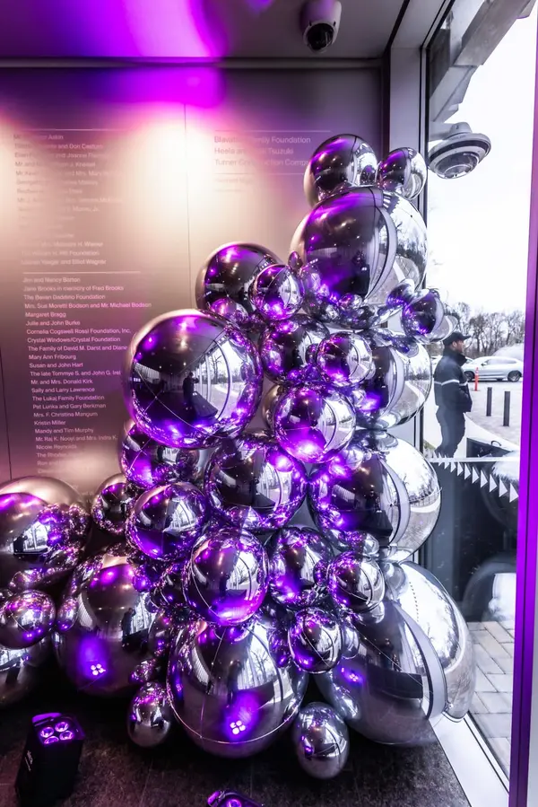Silver Balloon Orbs Garland