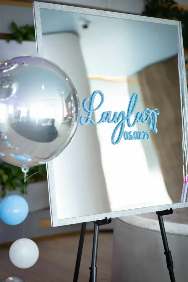 Glitter Mirror Sign In Board