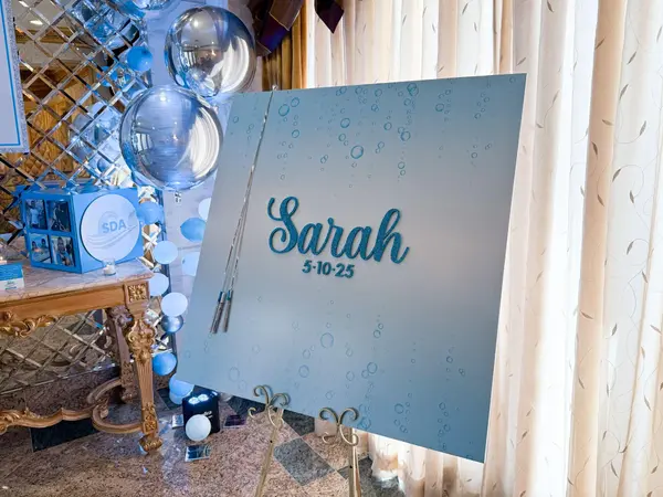 Water Theme Sign In Board